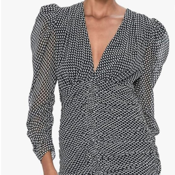 Zara Mini Drapped Dress - Picture 1 of 3